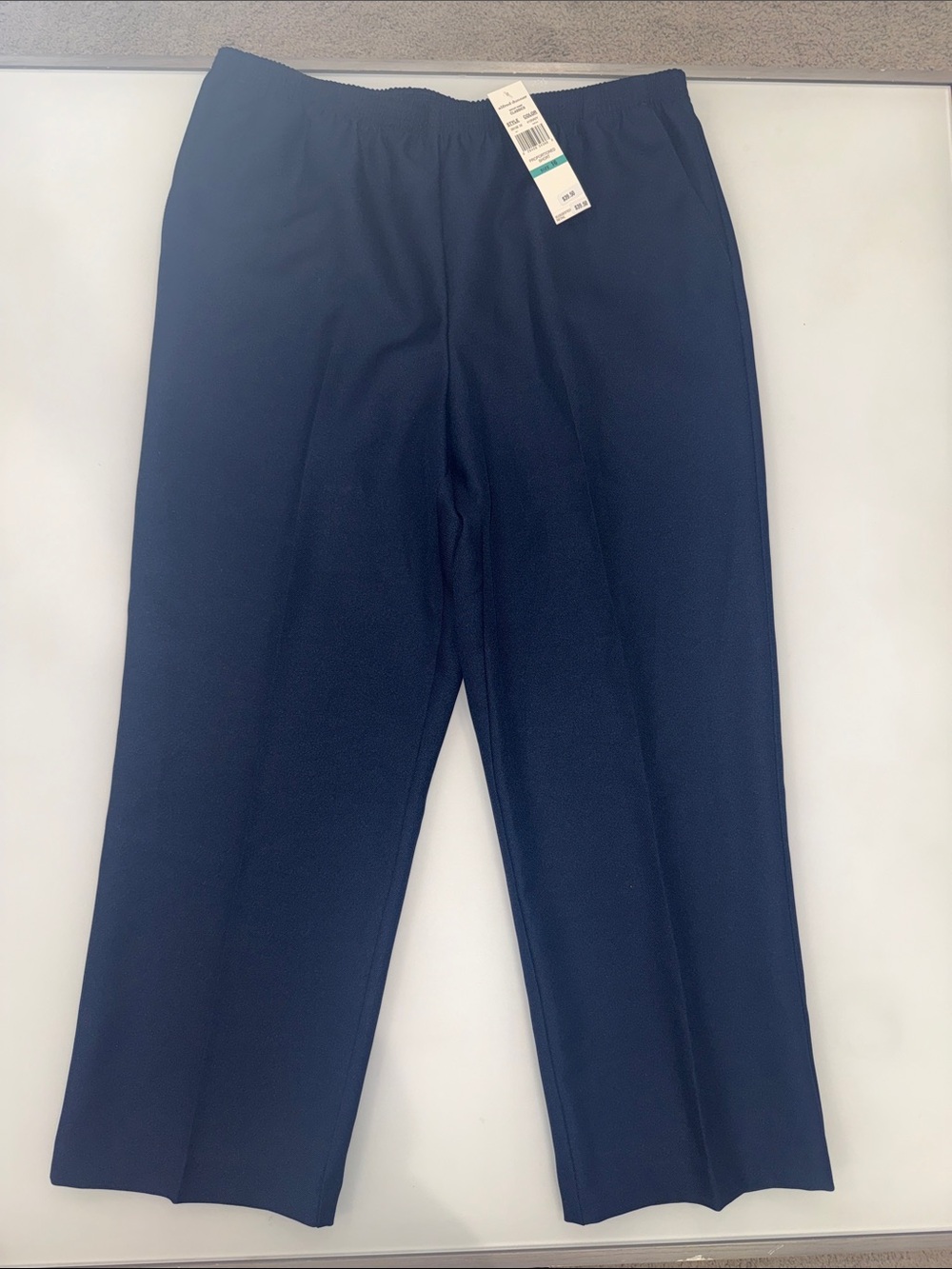 Women’s Alfred Dunner  Navy Elastic-Waist Dress Pants